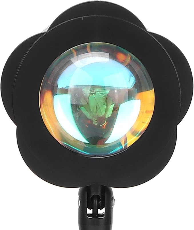 Sunset Projection Lamp, LED Atmosphere Light with 180 Degree Rotation, High Saturation Soft Beam Rainbow Halo Projector for Room Decor Photography Studio (Sun)