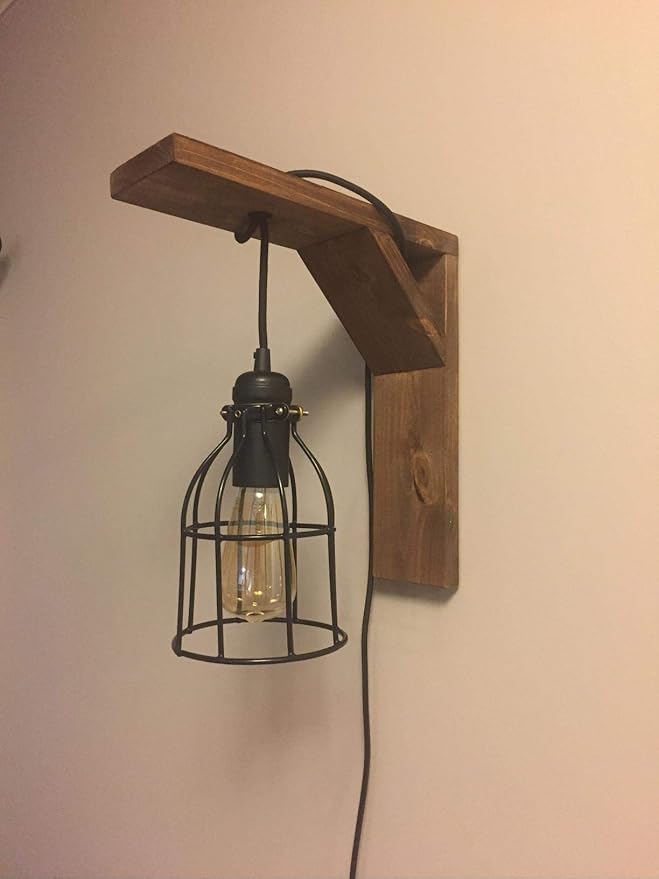 Farmhouse Vintage Industrial Metal Wire Cage, Old Open Style Lamp Guard Adjustable for Hanging Pendant Lighting, Perfect DIY Lamp Shade Replacement Accessories, Pack of 4.