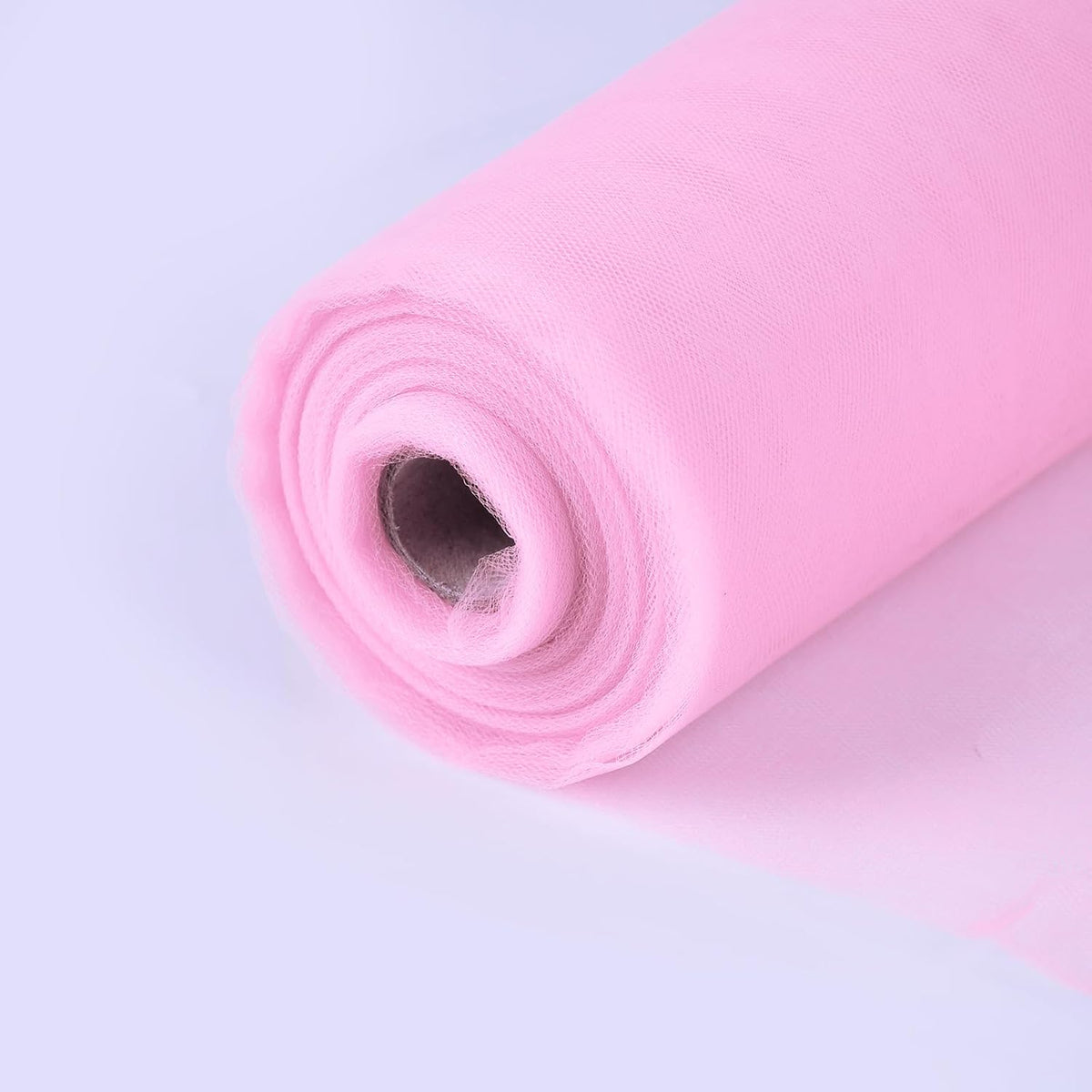 Skiennix 54" x 20 Yards Tulle Fabric Roll - Soft Pink for Wedding, Baby Shower & DIY Crafts