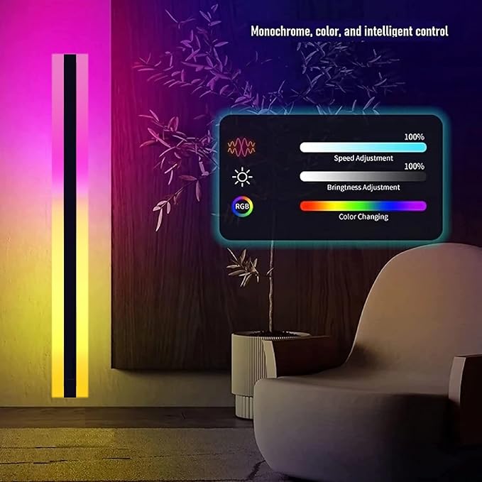 Outdoor Long Strip Modern LED Wall Lighting Fixture Lamps, RGB LED Light Strip,UL MW Driver,Elegant Frosted White Acrylic, Black Aluminum Body IP65 Waterproof Anti Rust(RGB, 60inch)