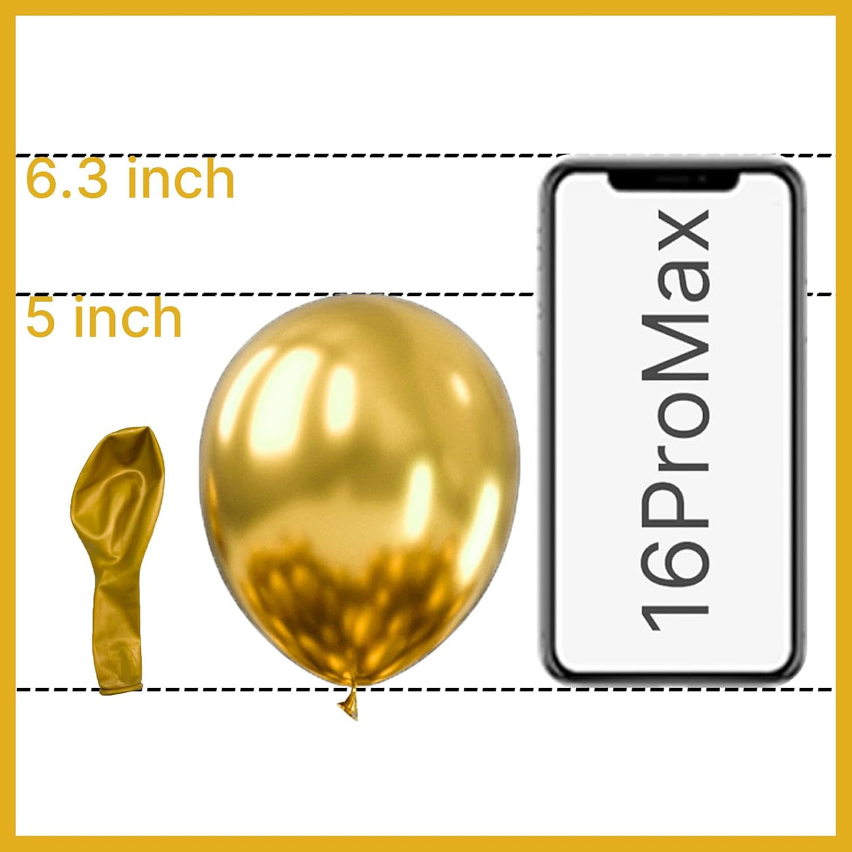 PartyWoo Metallic Gold Balloons - 50pcs Mini 5-Inch Chrome Latex for Graduation & Events | Gold-G101