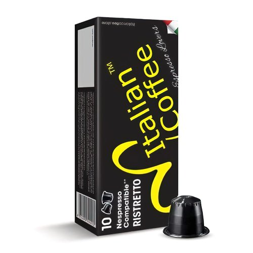 Italian Coffee for Espresso Lovers pods compatible with Nespresso Original machines, Italian Expresso capsules (100 Ristretto regular pods, 100 Count (Pack of 1))