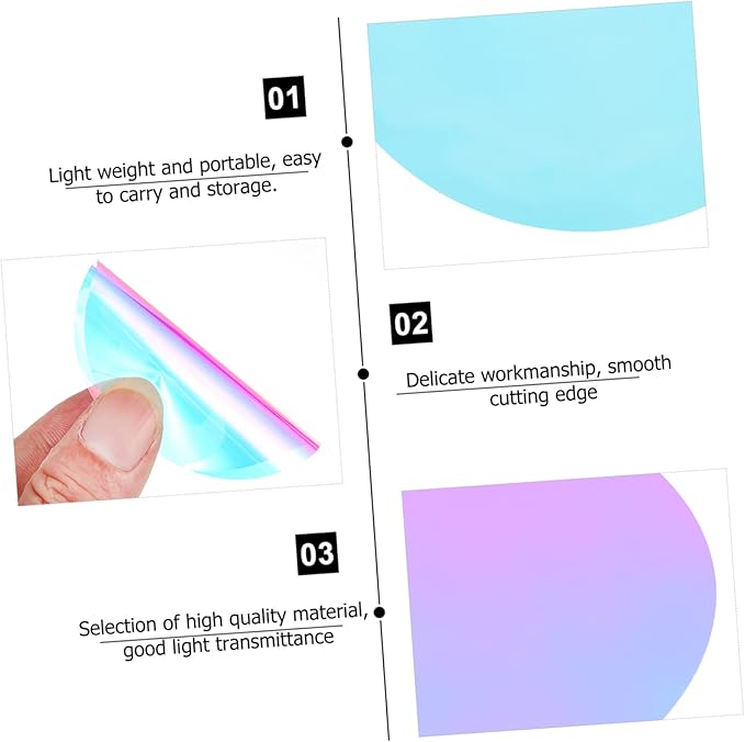 10pcs Correction Gel for Lighting Effects Lightweight and Portable Film for Photography Video Stage and Party Use