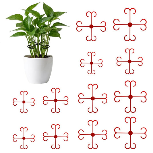Monstera Plant Support, 2026 New Plant Stem Support for Climbing Plants, Plant Supports for Indoor Plants, Durable Garden Accessory for Home Growers (Red, 5.31in + 4.53in + 3.03in + 2.28in)