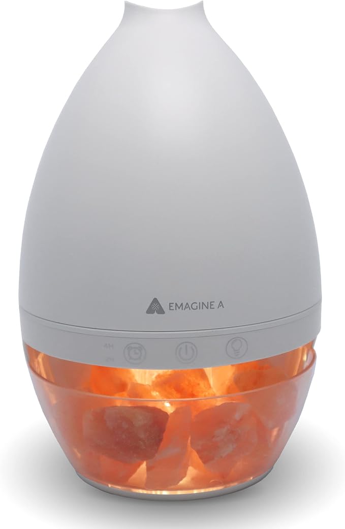 Himalayan Salt Lamp Diffuser, Ultrasonic Humidifier with Cool Mist and Aromatherapy, 0.5L Extra Large Capacity