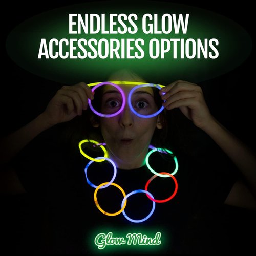 Glow Sticks Bulk - 200 Ultra Bright Glow in the Dark Party Supplies | 8-Inch Party Favors with Bracelets & Necklaces