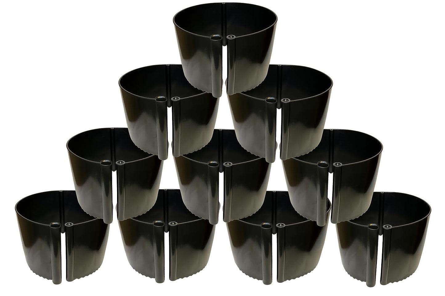Planting Grow Rings 10 Pack – Interlocking Garden Plant Rings | Garden Rings for Plants Support and Soil Moisture Retention – Planting Rings for Outdoor Plants | Made in USA