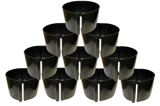 Planting Grow Rings 10 Pack – Interlocking Garden Plant Rings | Garden Rings for Plants Support and Soil Moisture Retention – Planting Rings for Outdoor Plants | Made in USA