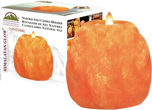 Himalayan Glow Hand Carved Himalayan Salt Candle Holders, Home Decor Item great as a Night light