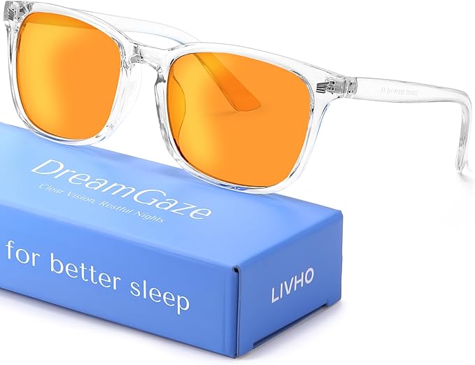 livho Gaming Blue Light Blocking Glasses for Better Sleep, Premium Night Driving, Computer Blockers for Man & Woman