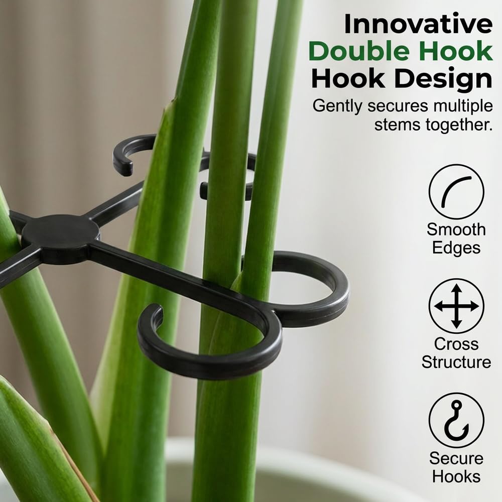 Monstera Plant Support, 2026 New Plant Stem Support for Climbing Plants, Plant Supports for Indoor Plants, Durable Garden Accessory for Home Growers (Green, 5.31in + 4.53in + 3.03in + 2.28in)