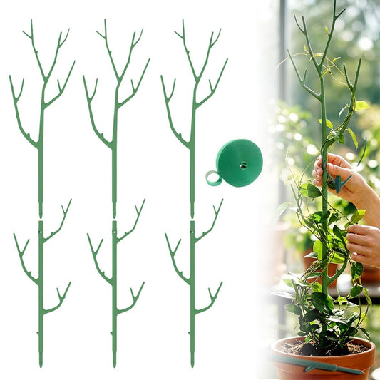 6 Pack Stackable Monstera Plant Support, Garden Plant Support Stakes for Indoor Outdoor Plants, Climbing Plant Support Structures Plant Holder Stick Moss Pole for Support Tall Potted Plants (6 Pack)