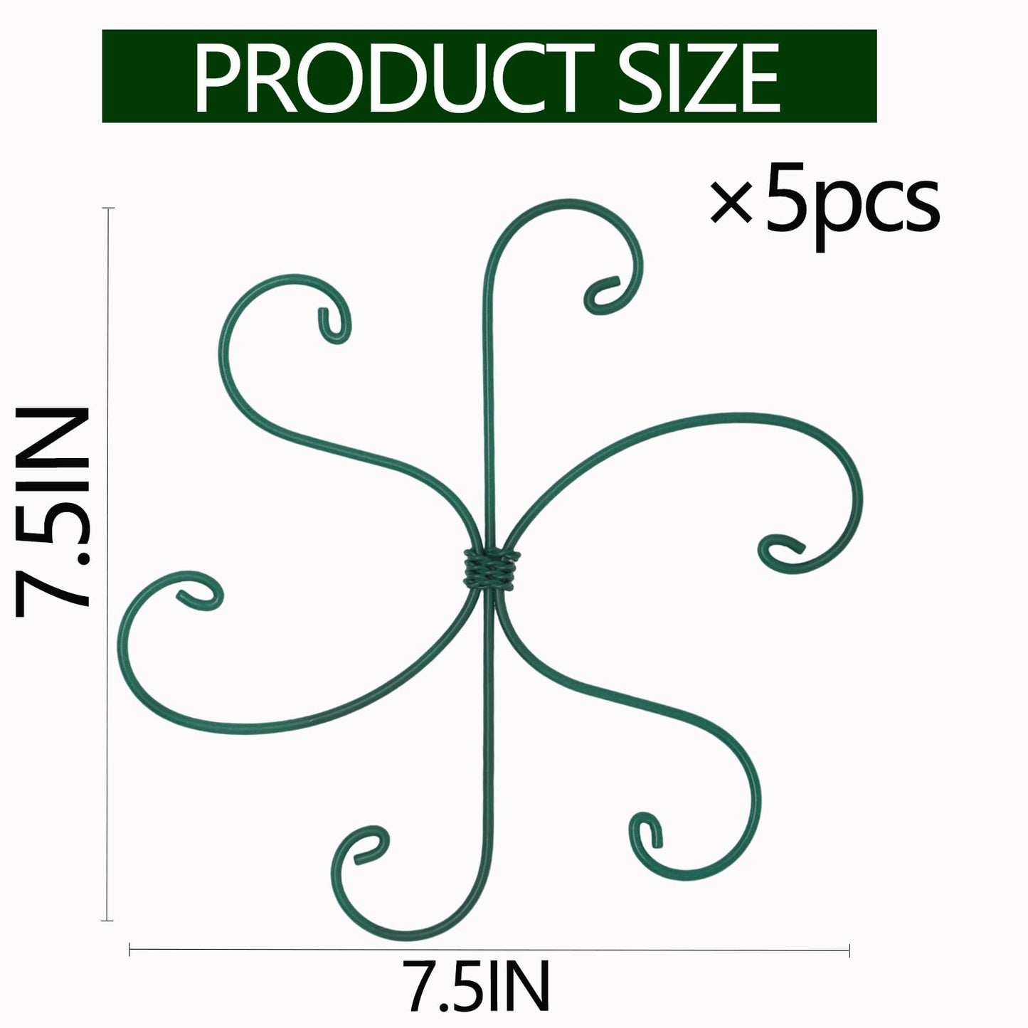 Yohsnor Monstera Plant Stem Support 5 Pcs - 7.5” Indoor Plant Stabilizer Holder for Monstera & Climbing Plants - Durable, Lightweight, Easy to Use for Optimal Growth & Stability - Home Décor Friendly