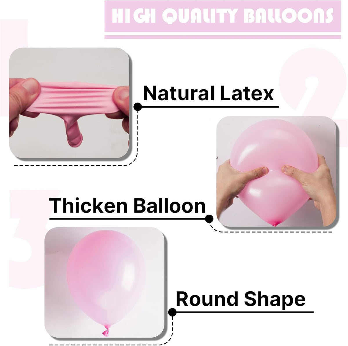 PartyWoo Light Pink Balloon Arch Kit - 127pcs in Various Sizes for Baby Shower & Birthday Decor