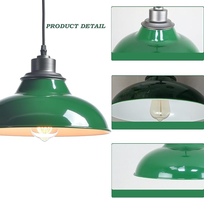 Green Pendant Lights Kitchen Pendant Light Fixture Modern Hanging Pendant Light for Kitchen Island Breadfast Nook Bar Dinning Room