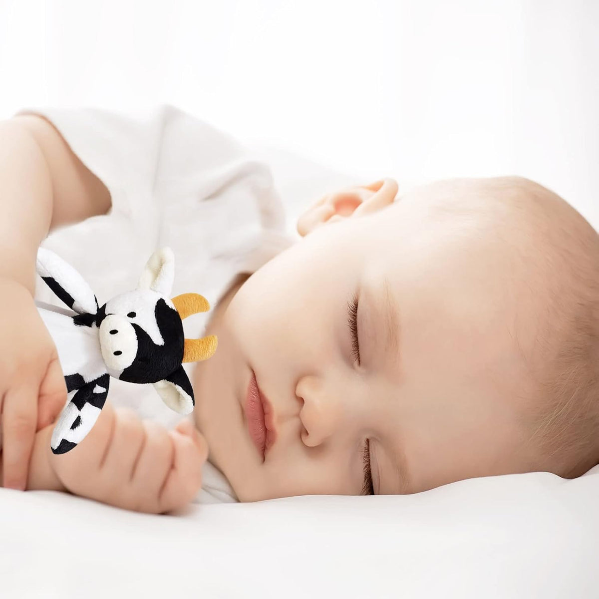 Skiennix Baby Cow Plush Stuffed Animal Security Blanket - Soft Lovey for Newborns & Toddlers, 13 Inches