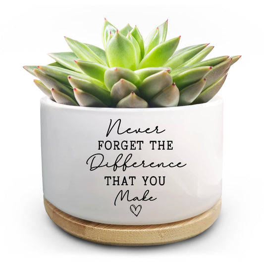 Jutasty Coworker Thank You Gifts, Funny Succulent Plant Pot, Flower Cactus Planter Gifts, Farewell Going Away Appreciation Inspirational Gifts for Women Men Boss Lady Manager Coworkers (No Plants)
