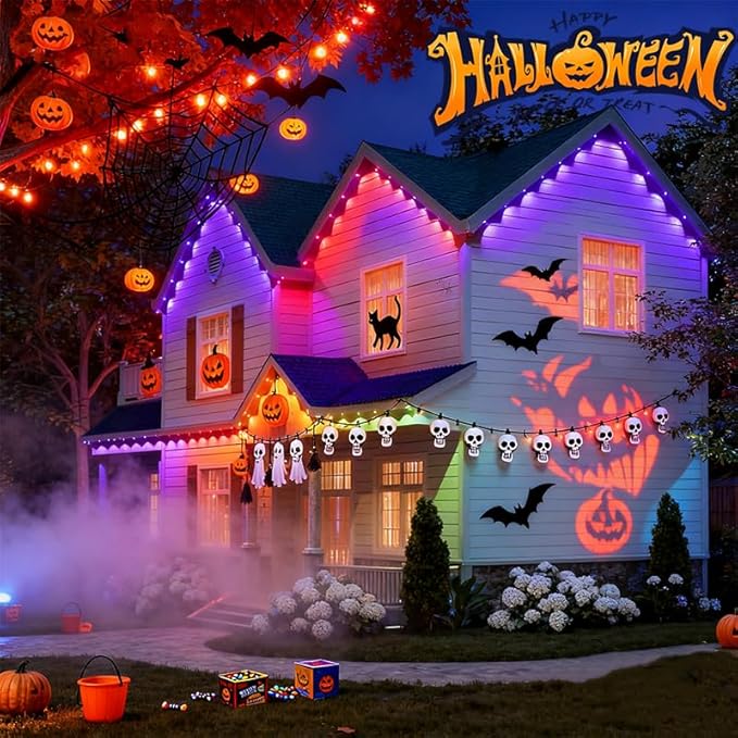 Permanent Outdoor Lights,Smart Outdoor Christmas Lights with IC+RGB 20 LED, IP67 Waterproof Eaves Lighting with 213 Modes for Holiday,Party, Daily, APP/Remote Control