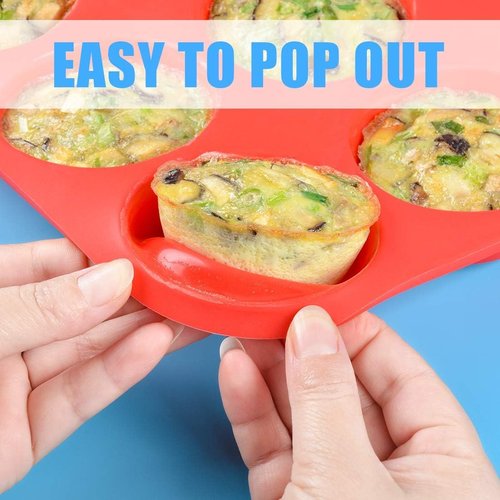 CAKETIME Silicone Muffin Pan - 12-Cup Nonstick Baking Molds for Perfect Cupcakes | Food Grade Silicone