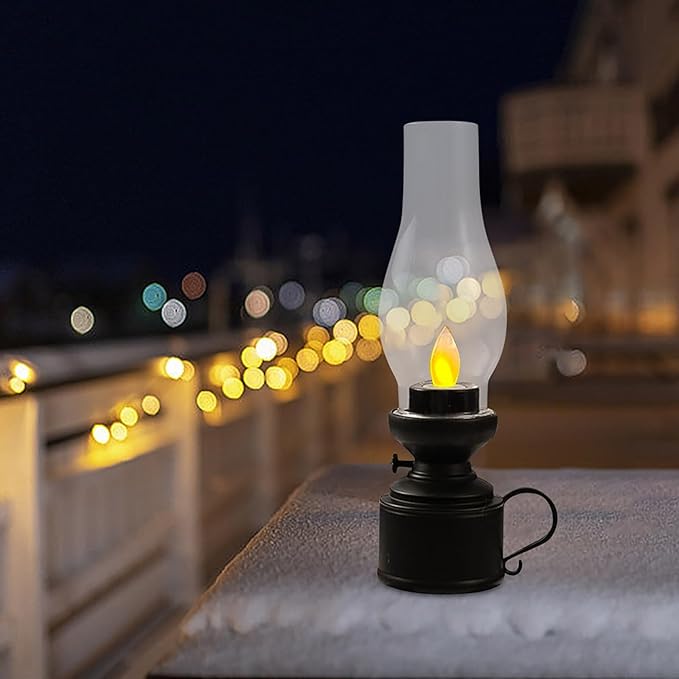 HELLORSO LED Kerosene Lamps, Portable Cordless Touch Switch Small Lamp with Battery Operated Lamp,Stepless Dimming, Night Light for Birthday Gifts (B1)