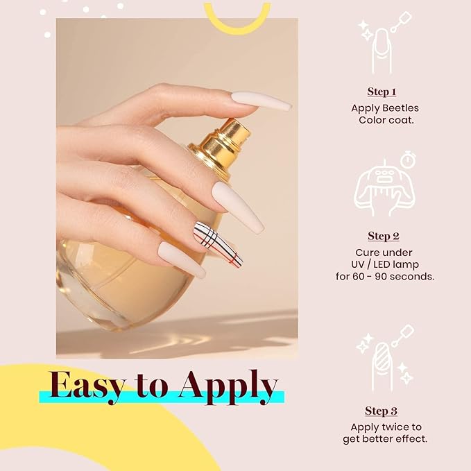 Beetles Grey Gel Nail Polish, 15ml Stone Beige Brown Cream Gel Polish, Soak Off Uv LED Lamp Cured Easter Nails Art Manicure Salon DIY Gift for Women