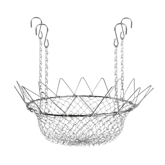 Adjustable Height Plant Risers for Pots, Rustproof Stainless Steel Riser with 4Hooks, Chain Pot Fillers for Tall Round Planters Potted Home Soil