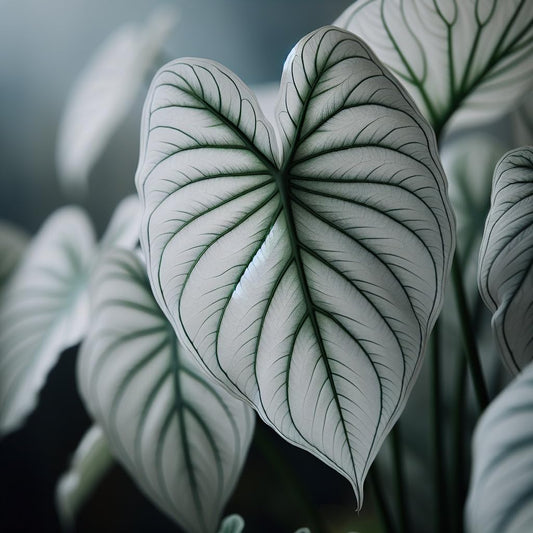 2 Snow White Caladium Bulbs for Planting - Perennial Hosta, Elephant Ears, Fancy - Grow 2 Plants