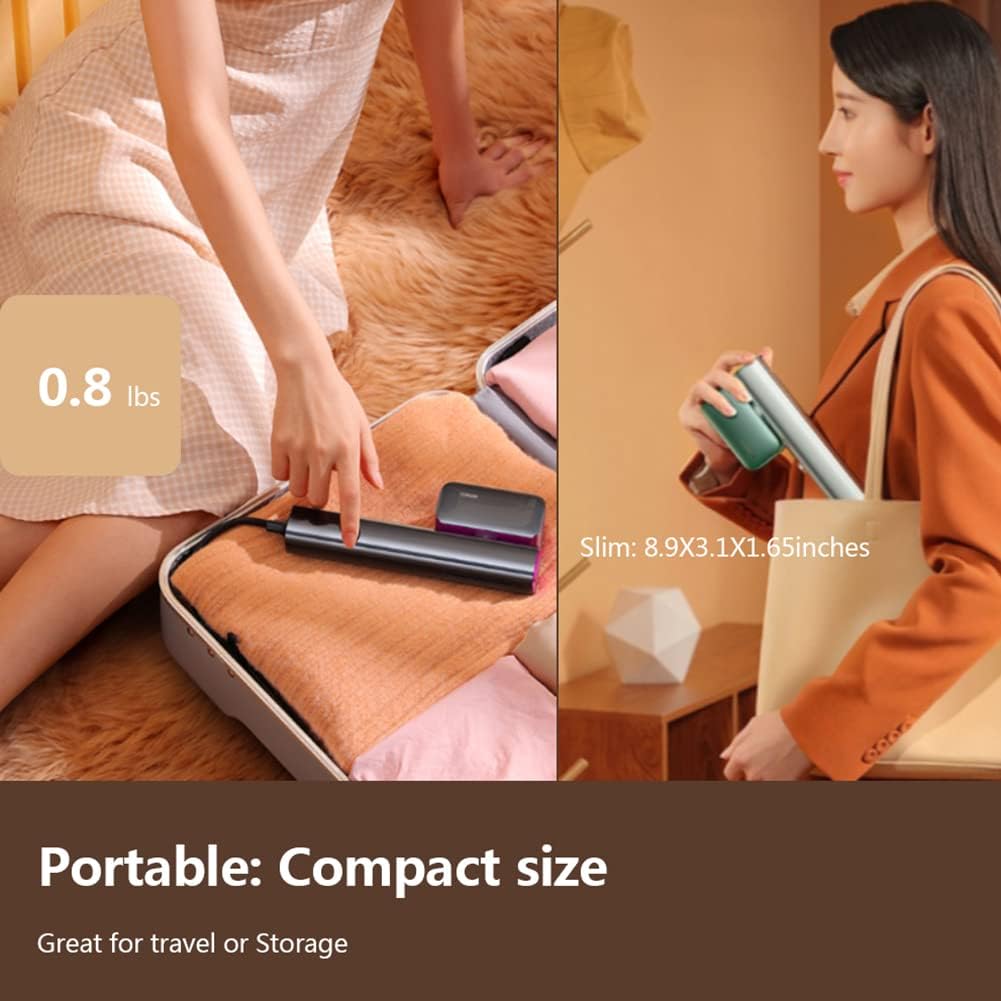 Nesugar Portable Handheld Garment Steamer - Fast Heat-Up in 15 Seconds | Lightweight Mini Steam Iron for Travel & Home