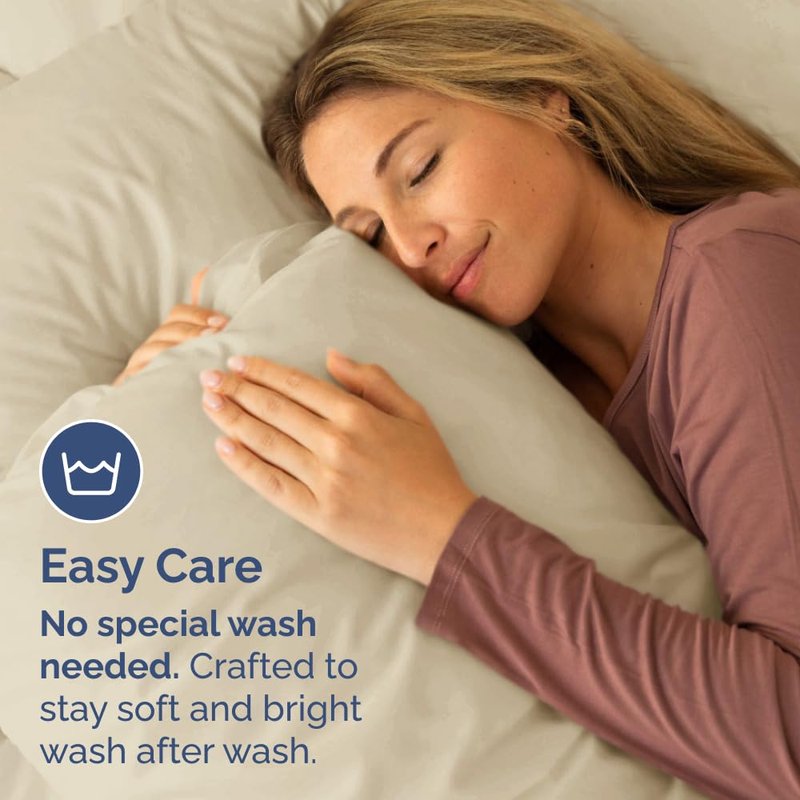 Standard Pillow Cases Set of 2 - Ultra-Soft Hotel Quality Pillowcase Covers - Comfy & Wrinkle Free - Stain and Fade Resistant - Machine Washable Pillow Protectors - 2 Piece Set - Standard Size Cream