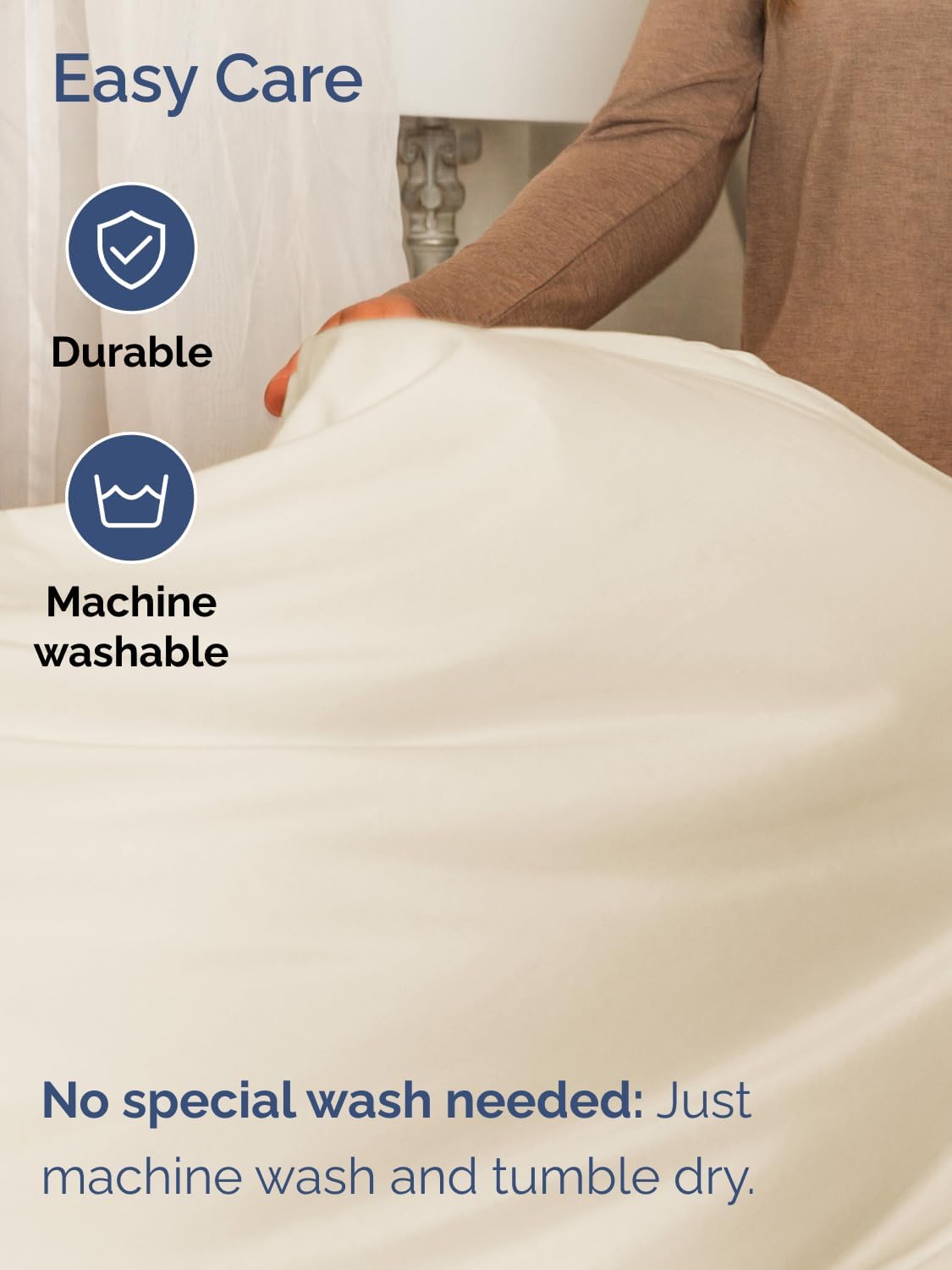 Skiennix Extra Deep King Sheet Set - 6-Piece Breathable Cooling Bedding - Soft, Wrinkle-Free Off White