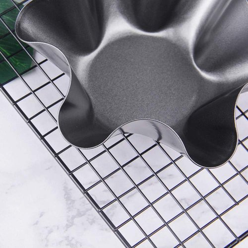 Carbon Steel Tortilla Pan Set by Tortilla Pan - 6 Non-Stick Taco Shell Makers with Silicone Potholder & Basting Brush