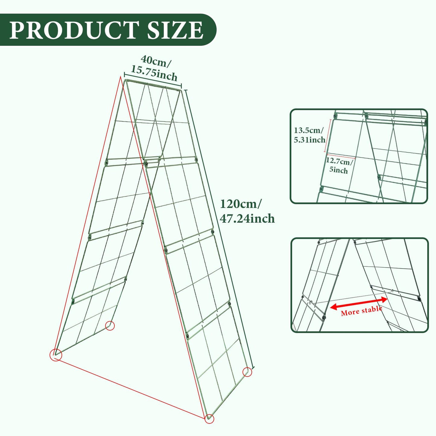Cucumber Trellis for Raised Garden Bed, Easy-to-Assemble Sturdy Metal Garden Trellis for Climbing Plants – Outdoor Plant Support for Cucumbers, Beans, Zucchini, Tomatoes, Pumpkins & More!