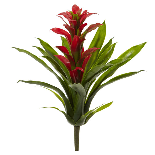 Nearly Natural 15in. Bromeliad Artificial Flower (Set of 4)