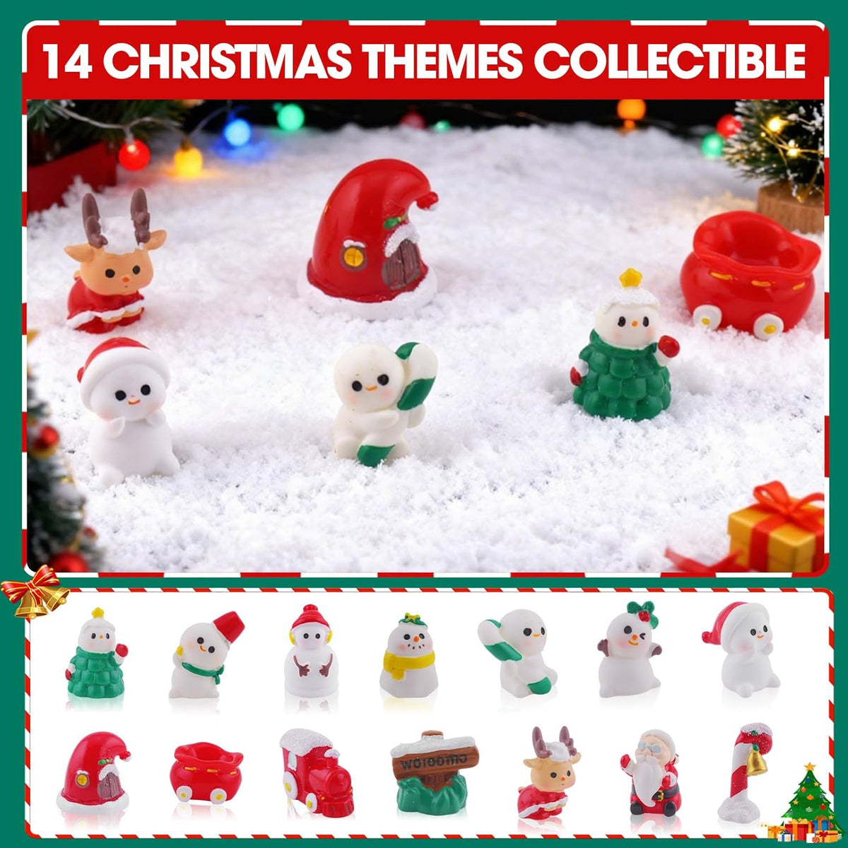 Skiennix Christmas Advent Calendar Bracelets - 24 Days Countdown with 14 Collectible & 10 DIY Jewelry Kits for Teens & Adults