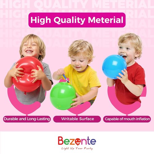 Bezente Yellow Balloons - 100 Pack 12-Inch Round Latex Balloons for Birthday & Sunflower Party Decor