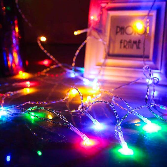 Colorful Pastel Easter Lights String Indoor Decorations, Plug in & Connectable 33ft Clear Wire with 100 Multicolored LED for Party, Garden, Home, Bedroom Christmas Tree Birthday Hanging Decor