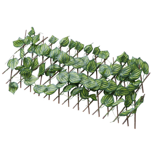 IDEANATEGRATE Simulated Plant Fence Decorative Garden Privacy Screen Balcony Outdoor Green Leaf Expandable Fence Panel for Yard Patio Landscaping