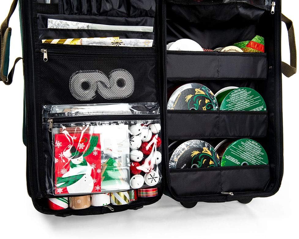 TreeKeeper Gift Bag Wrap & Craft Organizer - Holds 14 Rolls of 40-Inch Wrapping Paper & 6 XL Ribbons