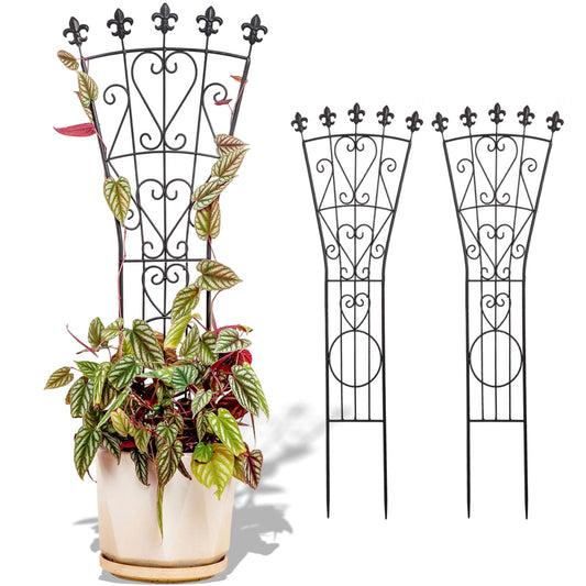 GOOOXIM Heavy Duty Indoor Trellis for Climbing Plants Set of 3 – 31x12 Inches Premium Iron Plant Support for Garden, Balcony, and Indoor Spaces – Perfect for Monstera and Other Houseplants