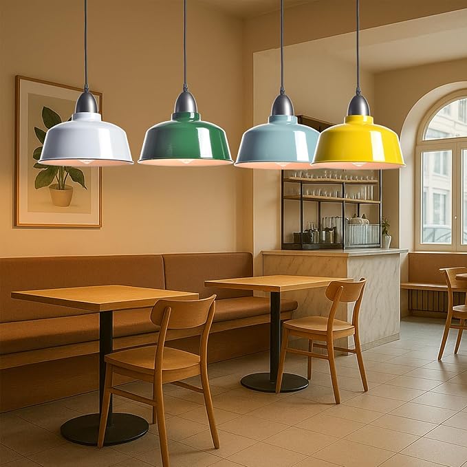 Modern Farmhouse White Pendant Light Fixture Macarons Dome Kitchen Island Pendant Lights for Home Bar Countertop Canteen Dining Room Restaurant Bedroom Bathroom
