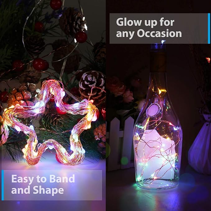 USB Powered String Light, 1 Pack USB Plug in Copper Wire Fairy Lights for Indoor, Bedroom Festival Christmas Wedding Party Patio Decorative Window with USB Interface (16ft./5M,Multi Color)