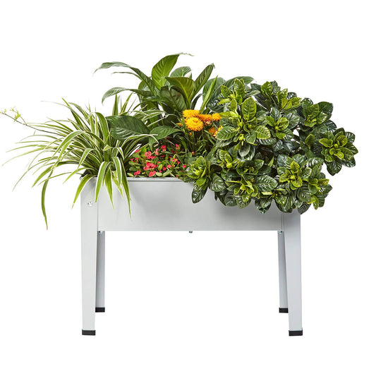 ProGard Raised Garden Bed, Garden Raised Planter Box with Legs, Galvanized Garden Planter for Herbs and Vegetables, 24" Grey