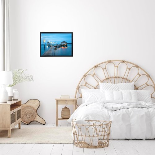 JCJMY 11x13 Black Picture Frame - Versatile Wall Mounting for Horizontal or Vertical Display | Shatter-Resistant Plexiglass