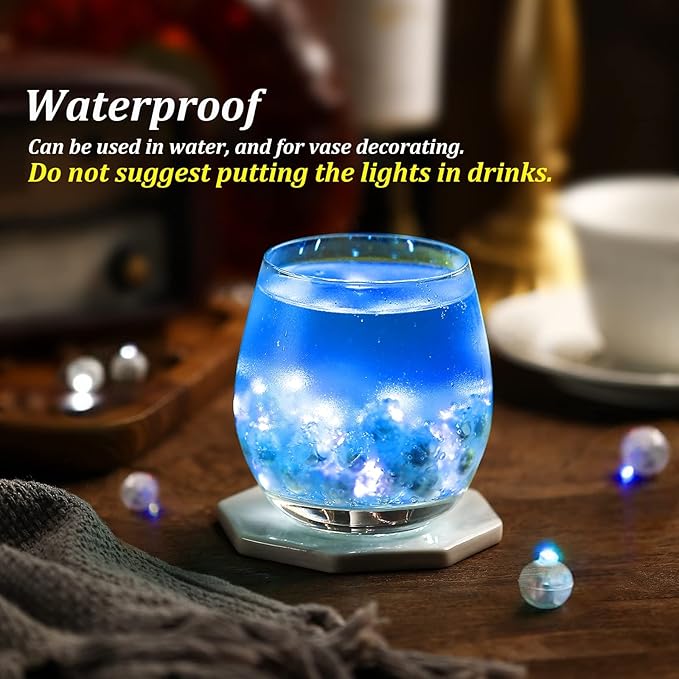 ZGWJ LED Lights, 100pcs Mini Balloons Light up Balloons for Party Decorations - Flash Blue, Battery Powered, Wide Use, Easy to Operate, Reusable, Good Service