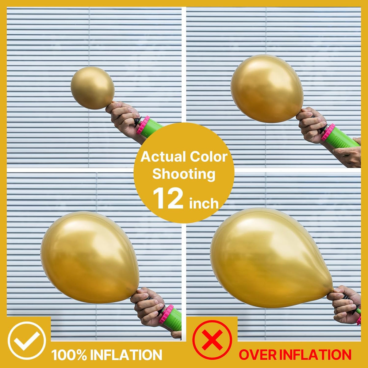 PartyWoo Metallic Gold Balloons - 50pcs Mini 5-Inch Chrome Latex for Graduation & Events | Gold-G101