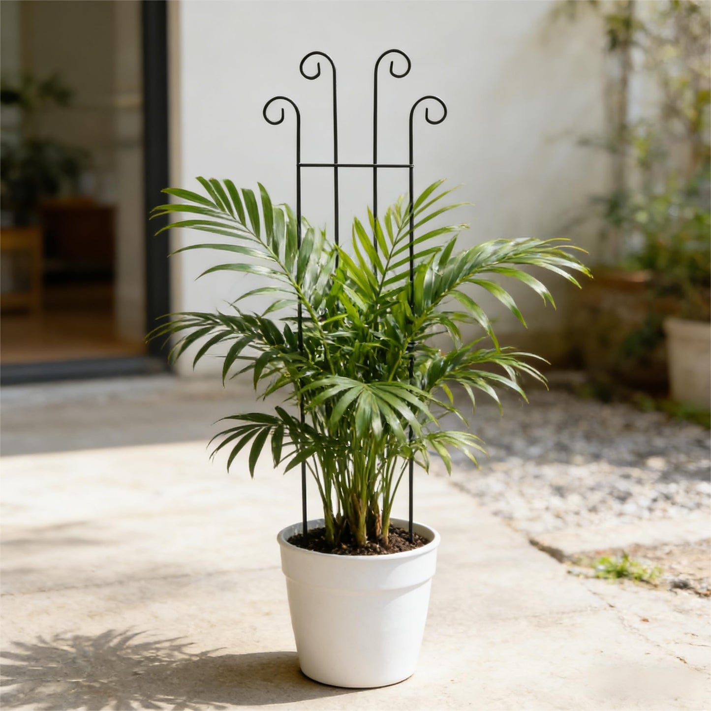 32.6inch Plant Trellis for Pot Climbing Plants Indoors & Outdoor, Garden Trellis for Potted Plants, Rust-Proof Metal Sturdy Yet Gentle Climbing Stakes Support for Ivy Pothos Hoya Monstera (4pcs)