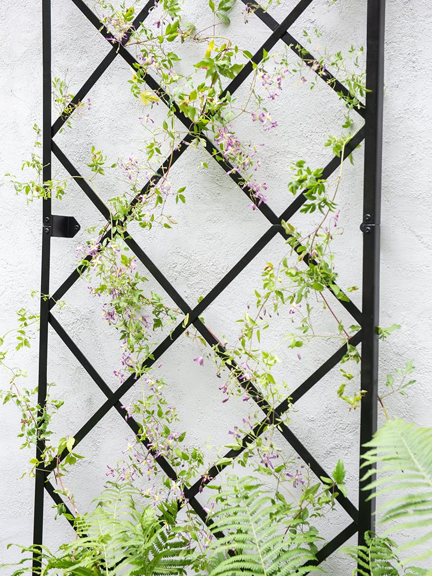 Gardener's Supply Company Lattice Gable Wall Trellis | 9 Feet Tall Sturdy Metal Frame for Outdoor Climbing Plants Support | Best for Vining Crops and Flowering Plants | 32" W x 113.5" H