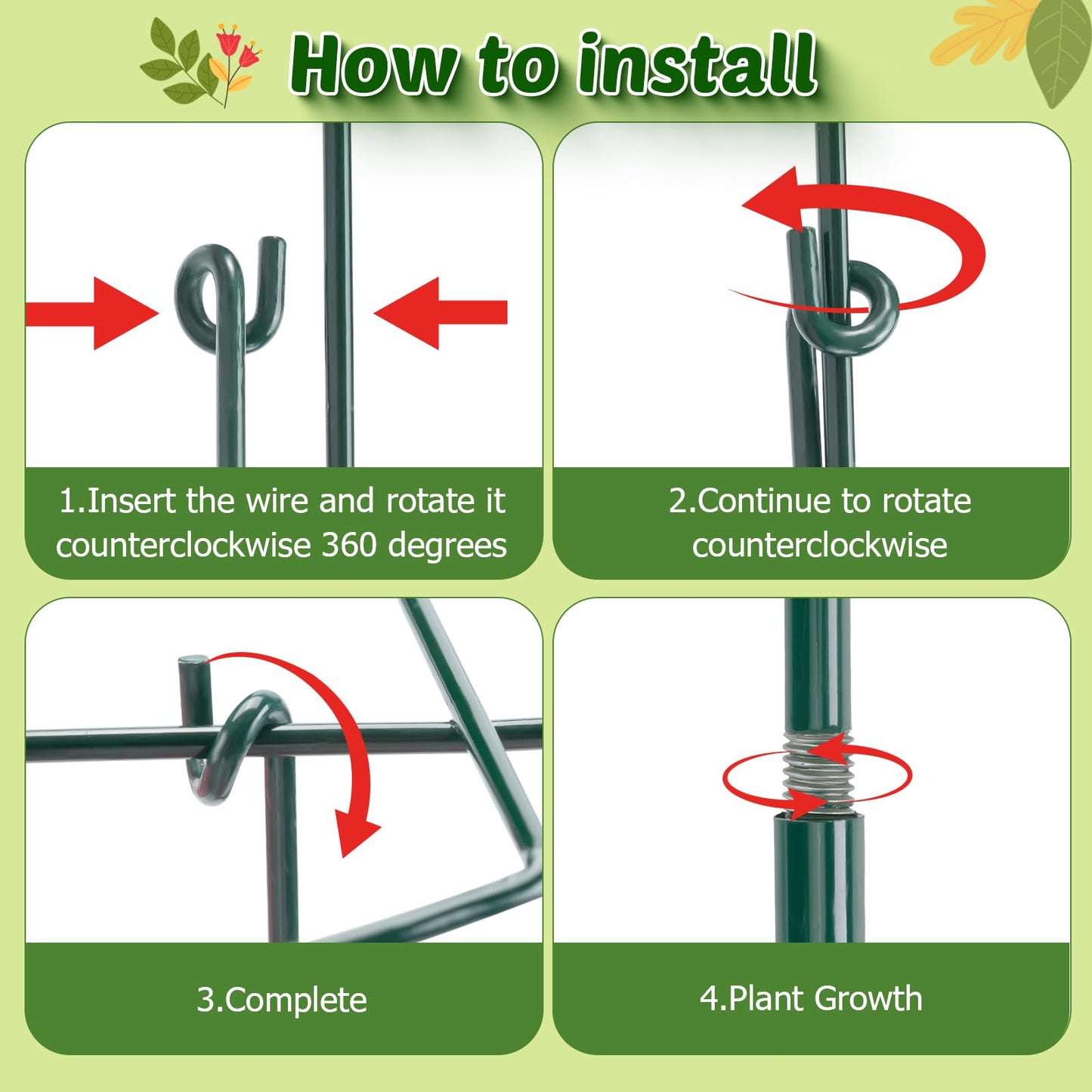 4 Pack 24 x 30 inch Peony Cages and Supports,Metal Grow Through Plant Supports for Outdoor Plants,Flowers Support Rings Top-Heavy Plant Brace Support Hoop for Vegetables,Rose,Tomato,Orchids