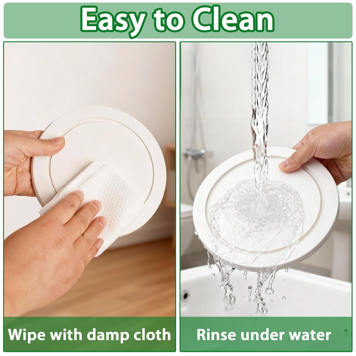 Plant Saucer Flower Pot Saucers Plant Trays for Pots Instant Dry Diatomaceous Earth Round Plant Drip Trays for Indoors Keeping Counter and Floors Dry and Clean (2Pcs White Small)
