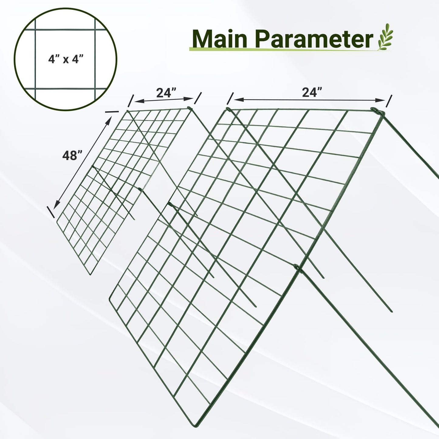 Toriexon Cucumber Trellis for Garden - 4 Pack, 48" L x 24" W Garden Trellis for Climbing Plants Outdoor with Support Structures, A Frame Trellis for Climbing Vegetables Peas, Vine, Bean